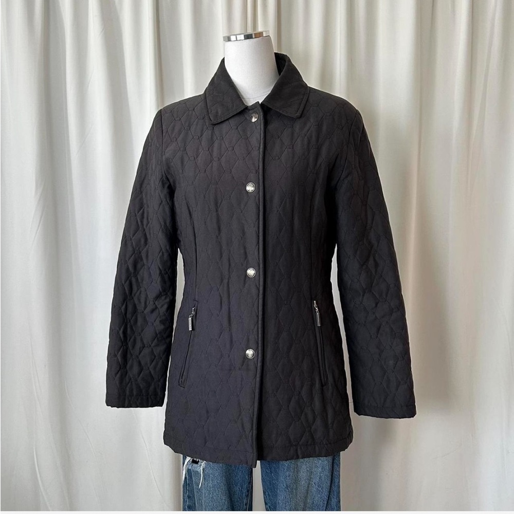 Vintage 1990s Bromley Sport Thermolite Quilted Jacket Black Medium. - Picture 2 of 8